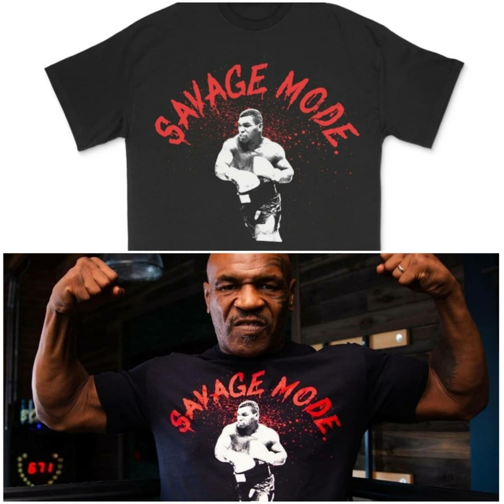 Official Mike Tyson collection Savage mode t-shirt